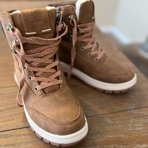 Roxy Alpine Karmel Boots Brown Lace Up Boots